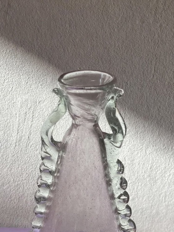 Vintage Pink Murano Vase with Greek Key – Murano Glass (photo 7 of 10)