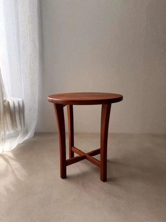 Image 1 of Danish solid teak side table 1960s