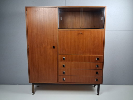 Armario de pared/secreter vintage de Combineurop, años 60-70. – Merk onbekend, wandkast, Wood, Glass (photo 2 of 11)