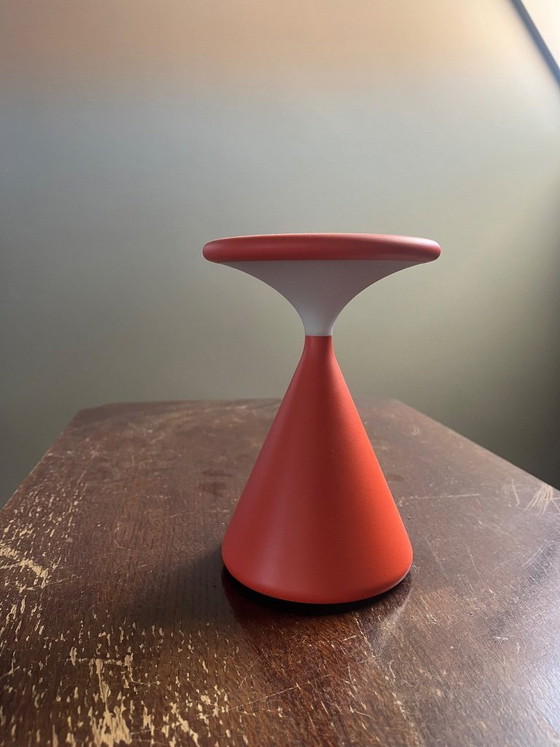 Image 1 of Gray salt table lamp
