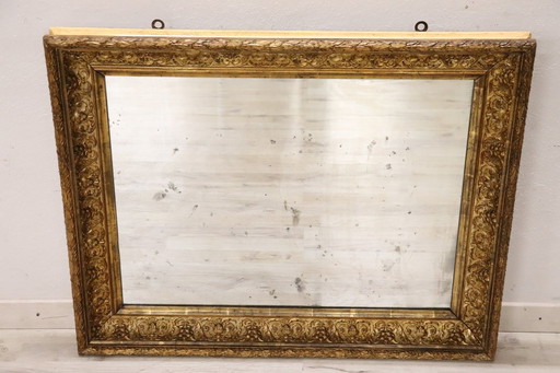 Art Nouveau Gilt Wood Wall Mirror