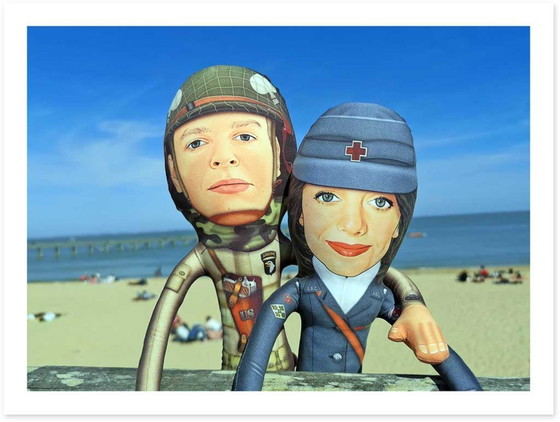 Image 1 of Red Cross Nurse Gift Art Doll | WW2 Nurse Gift Collectible | Red Cross Nurse Office Decor | WW2 Medical History Gift