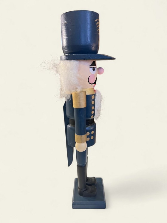 Image 1 of Original Nutcracker "Soldier" | Dark Blue & Gold Uniform | Handcrafted in the Erzgebirge