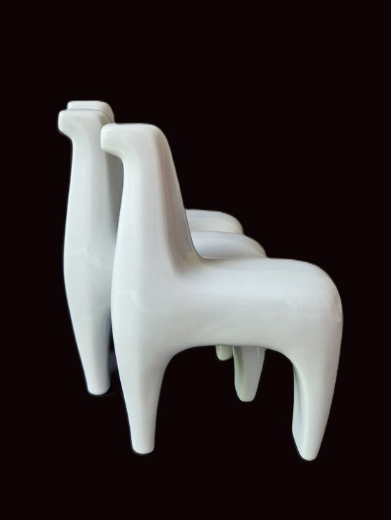 Image 1 of Bing & Grøndahl - Beeld Met 3 Paarden van Agnethe Jørgensen