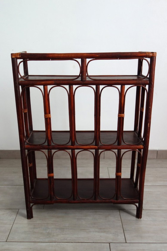 Image 1 of Vintage bamboe en rotan plank