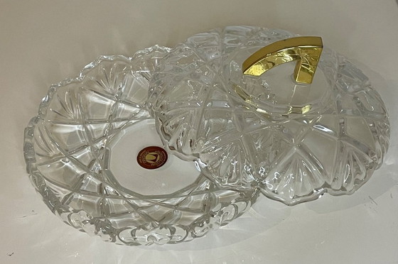 Image 1 of Vintage Walther Glas Kristallen Snoepschaal/bonbonnière Jaren '70/'80