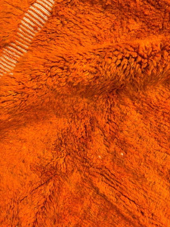 Image 1 of Burnt Orange Beni M’rirt Moroccan Rug – Handmade Wool Area Rug – Luxury Berber Rug – 210x320 cm – Contemporary Moroccan Decor