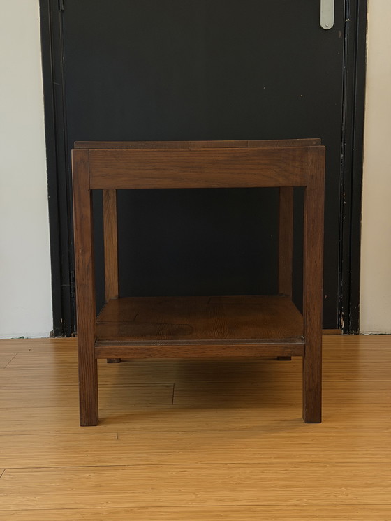 Image 1 of Amsterdamse School/ Art Deco Eiken Bijzettafel