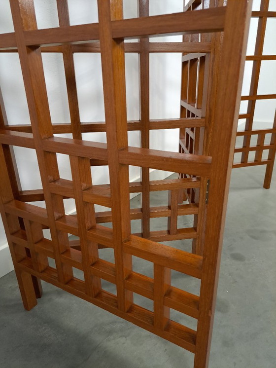 Image 1 of Teak houten kamerscherm roomdivider