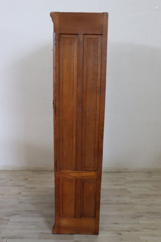 Image 1 of Archiefkast met 18 laden en luikdeur in eikenhout, Italië jaren 20