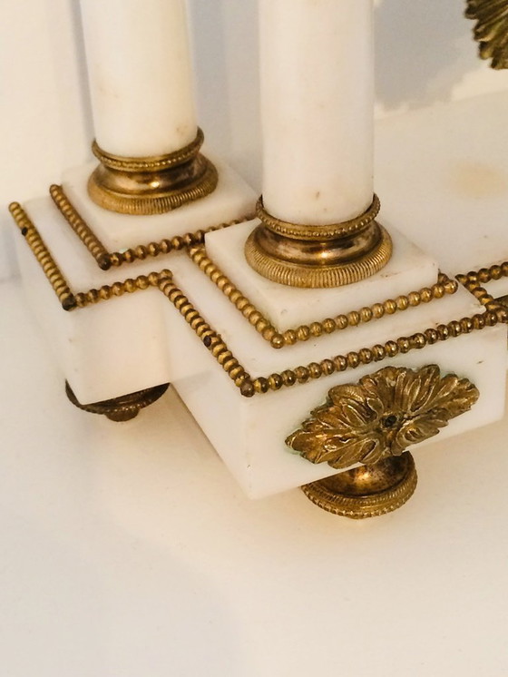 Image 1 of Kamingarnitur Piolaine (Paris) * Antik, 19. Jahrhundert * Uhr