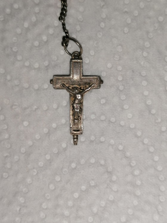 Antique Crucifix Prayer Beads Coral & 925 Silver – Decorative Objects, Metal, Stone (photo 13 of 13)