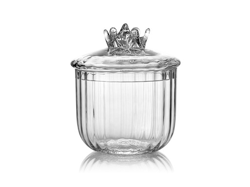 3x crystal candlestick + bowl