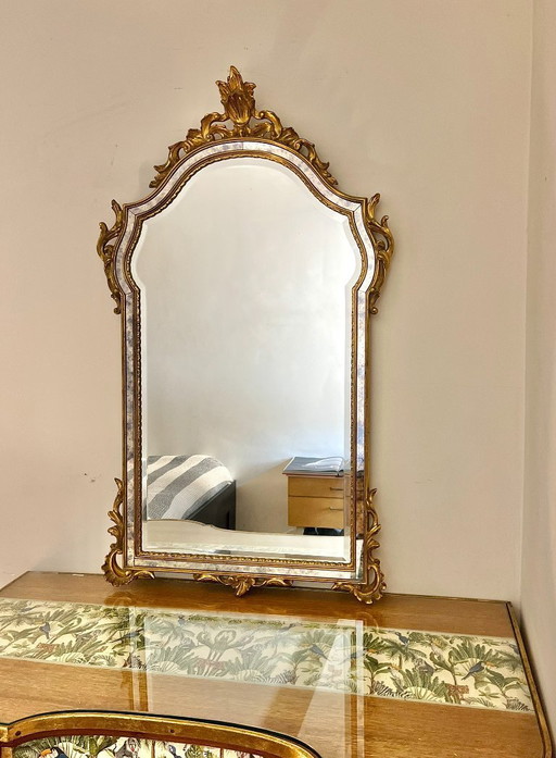 Luxury crest mirror DeKnudt 104x61cm