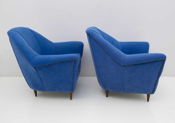 Image 1 of Paar Ico Parisi MidCentury Modern Italiaanse fauteuils voor Ariberto Colombo, jaren 50