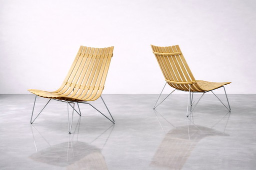 Coppia di poltroncine Scandia di Hans Brattrud per Fjordfiesta, Scandinavia, inizio XXI secolo