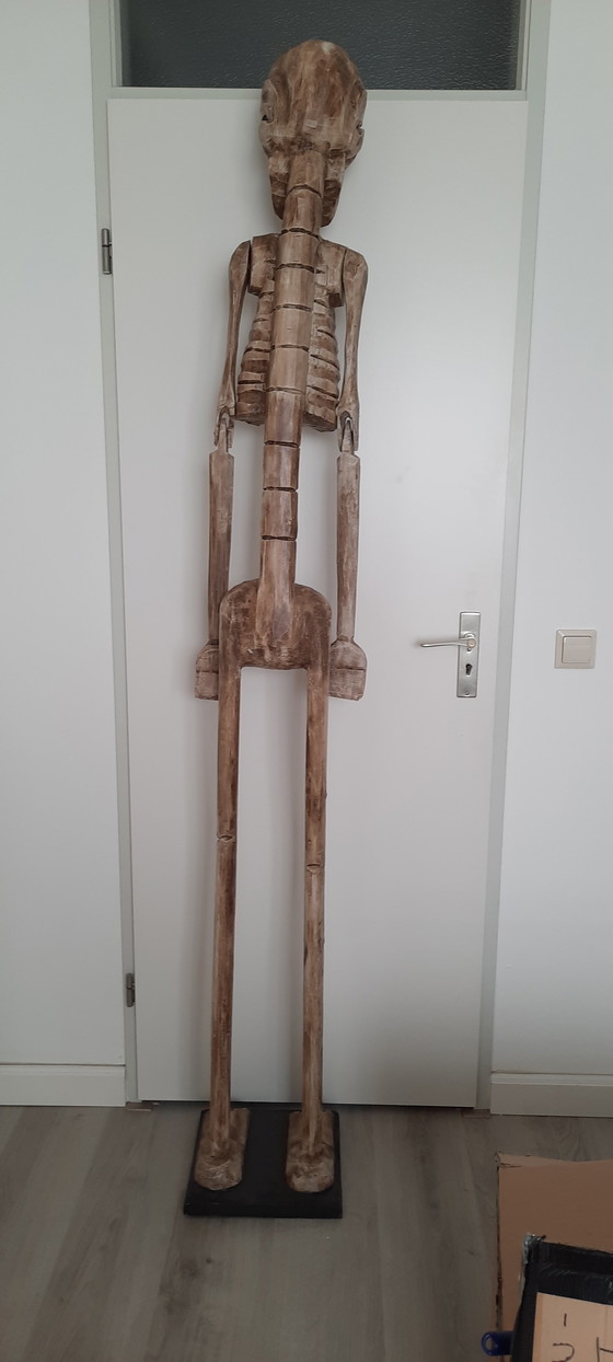 Image 1 of Grand cadre en bois Art populaire