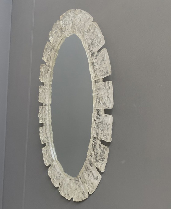 Grote ovale ijsspiegel van Egon Hillebrand, jaren 70. – Glass, Plexiglass, Vintage (photo 6 of 10)