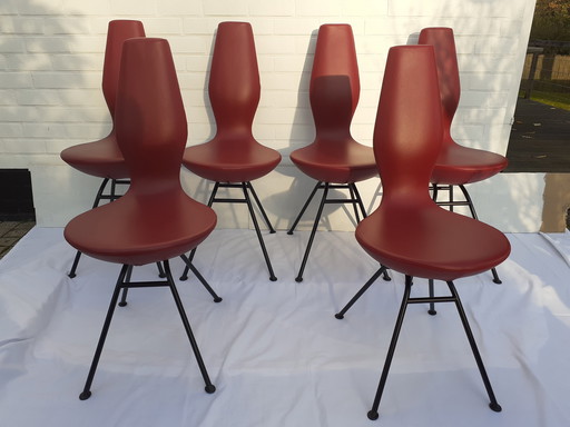 6x Vintage Stokke 'Date' Chairs , Design Olav Aldoy , Sweden 1990'S