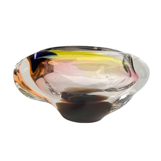 Image 1 of Glasaschenbecher, entworfen von Jozef Rozinek, Borocrystal Nový Bor, Tschechoslowakei, 1970er Jahre.