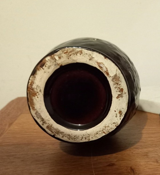 Image 1 of Large Vintage Art Vase "Fat Lava" – Handmade Ceramic – 32 cm – Incised Signature