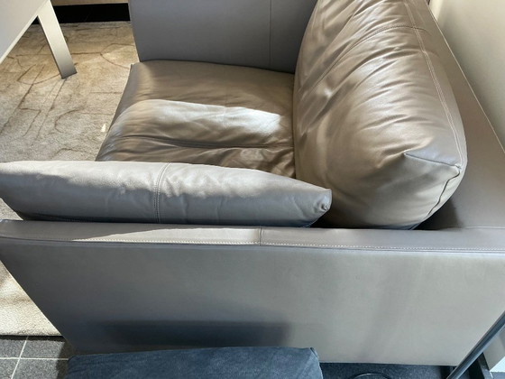 Image 1 of Montis Axel loveseat in leather color taupe