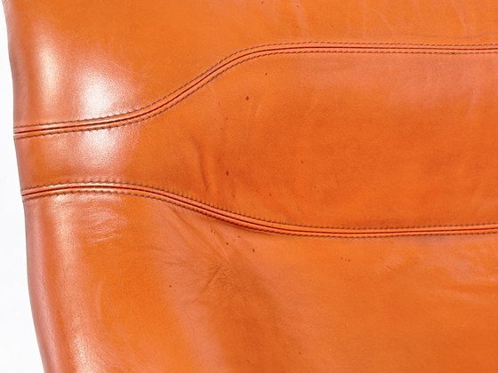 Poltrona Karuselli anni '70, design Yrjö Kukkapuro in pelle cognac – haimi, Poltrone, Fiberglass, Leather (photo 15 of 17)