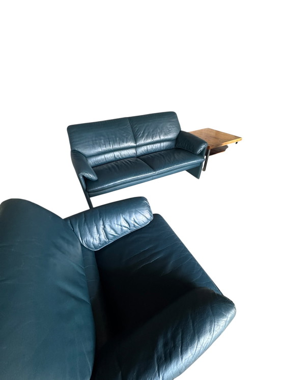 3-delige Leolux Bora-Beta Leren Meubelset – Zithoek, Leather, Wood (photo 11 of 11)