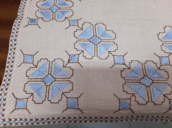 Image 1 of Vintage Hand Embroidered Tablecloth 60 x 60 cm
