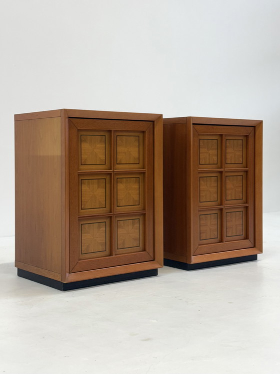 Image 1 of Brutalist Italian Set Cabinets Caccia Alla Volpe For Linea Arredo