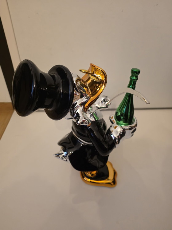 Van Apple Art, Pop the Champagne, Limitato (10/25), Con COA & Scatola, Sculture, Cromo, Plastica, Nero (foto 4 di 9)