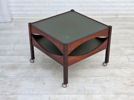 1970s, Danish design by Kristian Vedel. Side table model "Modus", teak wood. – Metal (photo 14 of 15)