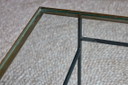 Beistelltisch aus Glas und Messing im Stil der Mitte des Jahrhunderts
