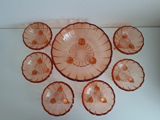 Art Deco glass set