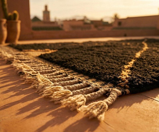 Zwart Berber wollen vloerkleed, handgemaakt, 200/280 cm – Vloerkleden en tapijten, Wool (photo 6 of 6)