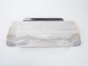 Stainless steel tray, Italian design, 1970s, made in Italy