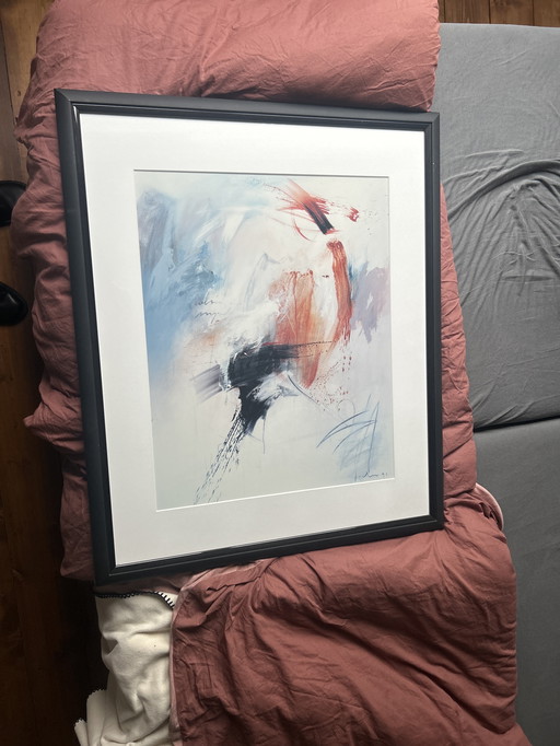 Artwork by Carla Raadsveld with frame