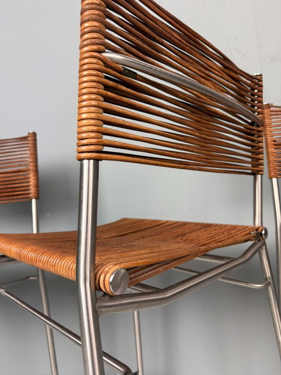 Image 1 of Tito Agnoli – Ensemble de quatre tabourets de bar « Miss B », Italie, 1997