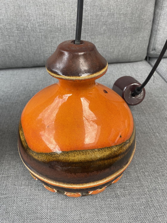 Image 1 of Set di 2 lampade a sospensione PAN Fat Lava Orange