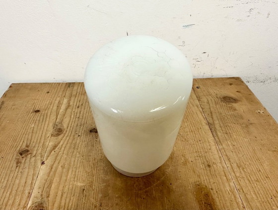 Image 1 of Vintage White Porcelain Wall Light with Milk Glass, 1970s