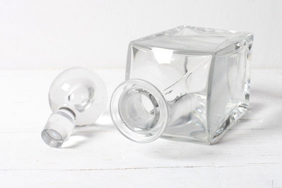 Carafe à whisky en cristal style milieu du XXe siècle : carafe à liqueur en verre italien, années 1960 (photo 7 of 8)