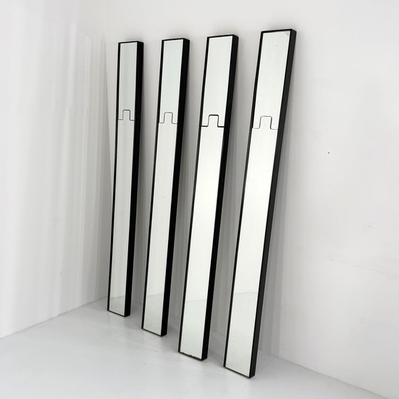 Image 1 of Set of 4 Gronda Mirrors & Coat Racks by Luciano Bertoncini for Elco, 1970s