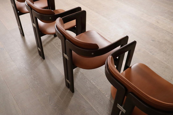 Image 1 of Chaises Pamplona d'Augusto Savini pour Pozzi, Italie, années 1960, ensemble de 8