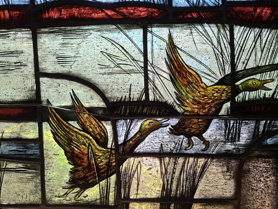 Image 1 of Grand vitrail 114 cm x 267 cm