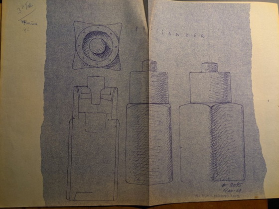 Image 1 of Originele Jens Harald Quistgaard (IHQ) ontwerpschets uit 1961 – Zeldzaam archief "Dansk Designs"