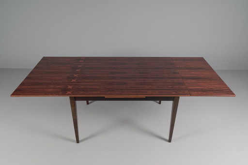 Scandinavian Rosewood Folding Dining Table, 1960s