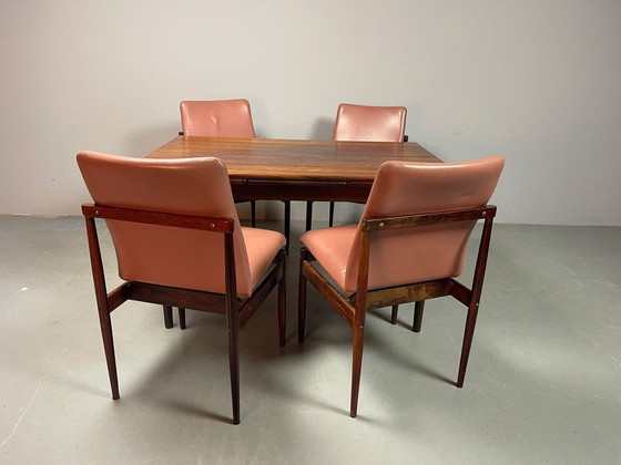 Elegante Tavolo da Pranzo Allungabile in Palissandro Design Mid-Century. Scandinavia, anni '60., Set da pranzo (foto 2 di 15)
