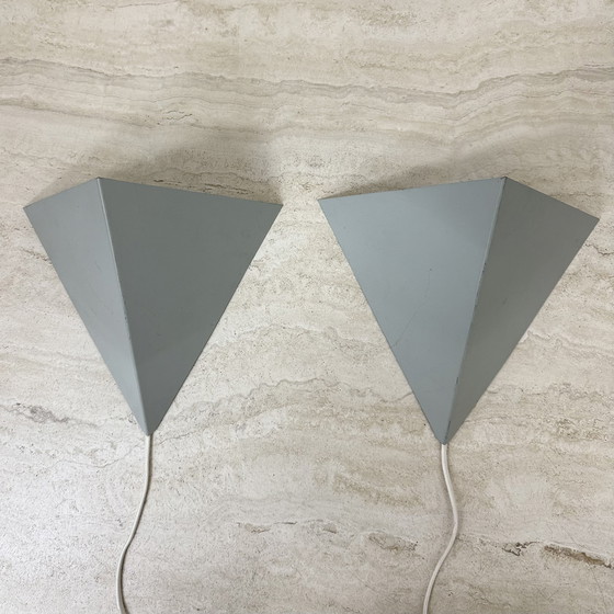 Image 1 of A Set of J. Hoogervorst for Anvia Almelo Vintage Dutch Metal Wall Lamp 1960s