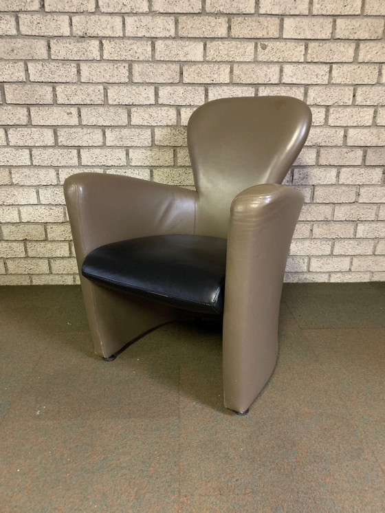 Image 1 of 2x Leolux Amphora fauteuils Leder