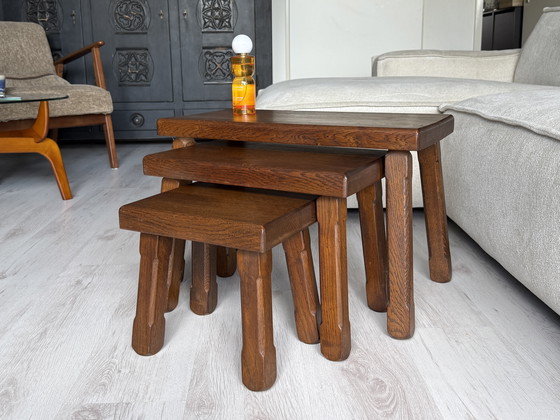 Image 1 of 3x Brutalist Nesting Tables